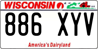 WI license plate 886XYV