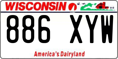 WI license plate 886XYW