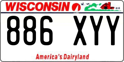 WI license plate 886XYY