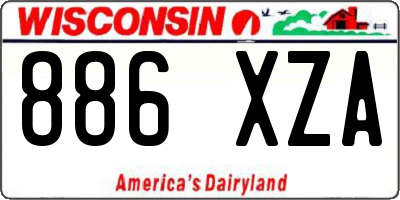 WI license plate 886XZA