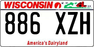 WI license plate 886XZH