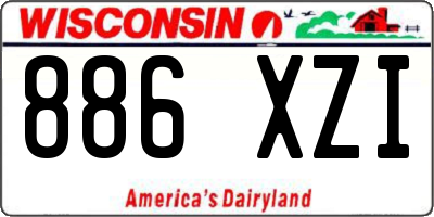 WI license plate 886XZI