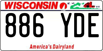 WI license plate 886YDE