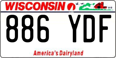WI license plate 886YDF