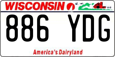 WI license plate 886YDG