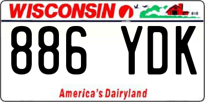 WI license plate 886YDK