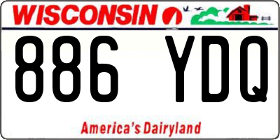 WI license plate 886YDQ