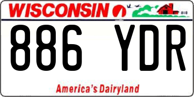 WI license plate 886YDR