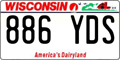 WI license plate 886YDS