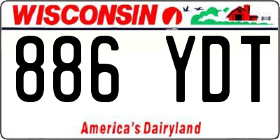 WI license plate 886YDT