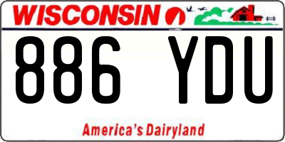 WI license plate 886YDU