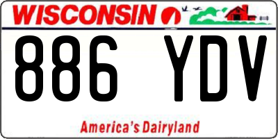 WI license plate 886YDV