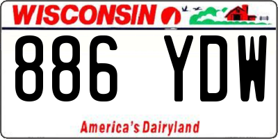 WI license plate 886YDW