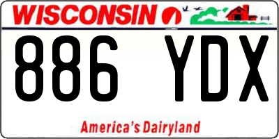 WI license plate 886YDX