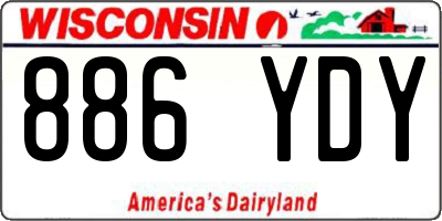 WI license plate 886YDY