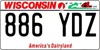 WI license plate 886YDZ