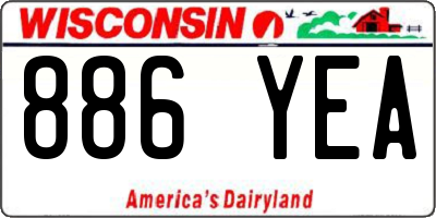 WI license plate 886YEA