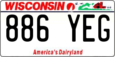 WI license plate 886YEG