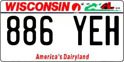 WI license plate 886YEH