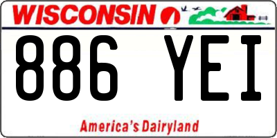 WI license plate 886YEI