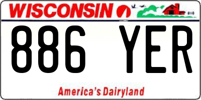 WI license plate 886YER