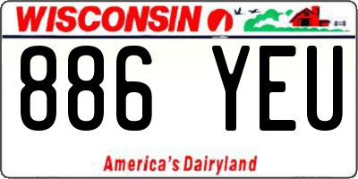 WI license plate 886YEU