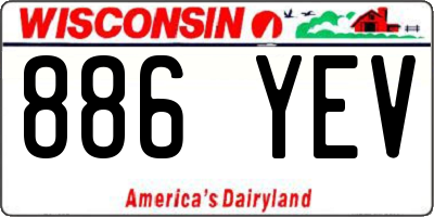 WI license plate 886YEV