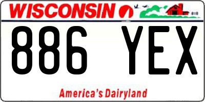 WI license plate 886YEX