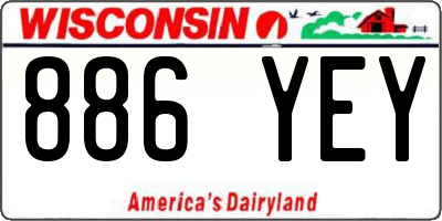 WI license plate 886YEY