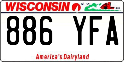 WI license plate 886YFA