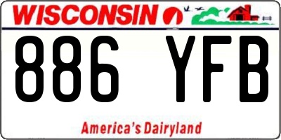 WI license plate 886YFB