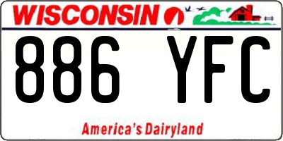 WI license plate 886YFC