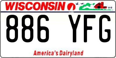 WI license plate 886YFG