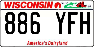 WI license plate 886YFH