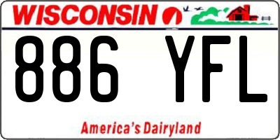 WI license plate 886YFL