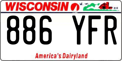 WI license plate 886YFR