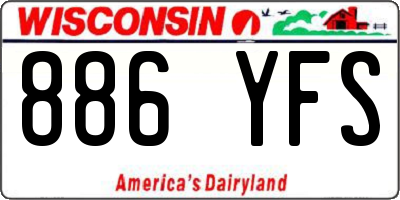 WI license plate 886YFS