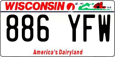WI license plate 886YFW
