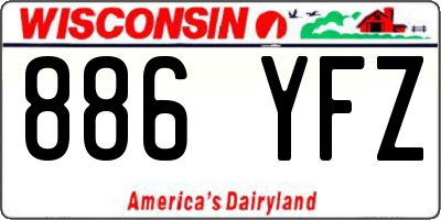 WI license plate 886YFZ