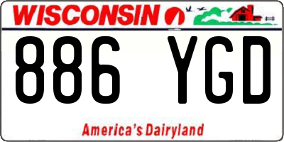 WI license plate 886YGD