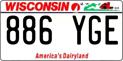 WI license plate 886YGE