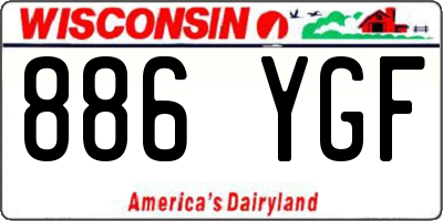 WI license plate 886YGF