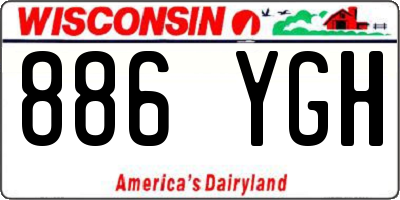 WI license plate 886YGH
