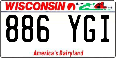 WI license plate 886YGI