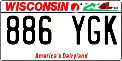 WI license plate 886YGK