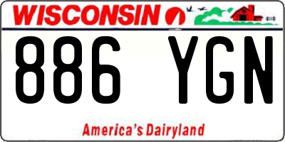 WI license plate 886YGN