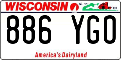 WI license plate 886YGO