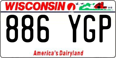 WI license plate 886YGP