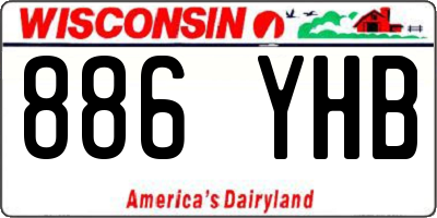 WI license plate 886YHB