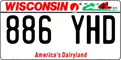 WI license plate 886YHD